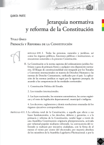 Jerarquia normativa y reforma de la Constitución