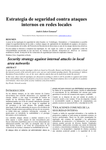 Estrategia de seguridad contra ataques internos en redes locales