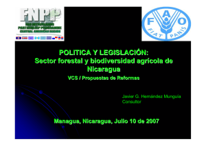 Políticas y legislación. Sector forestal y biodiversidad agrícola