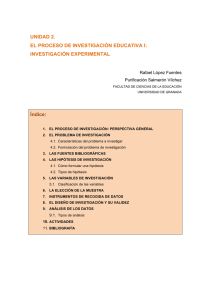 UNIDAD 1 El Proceso de Investigaci&oacute;n Emp&iacute;rico Experimental