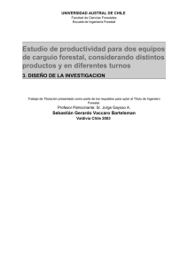 Estudio de productividad para dos equipos de carguío forestal