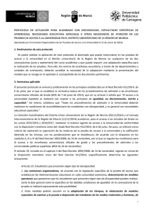 Protocolo Adaptaciones PAU 2015