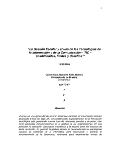 La Gestión Escolar y el uso de las Tecnologías de la