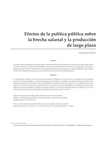 Efectos de la política pública sobre la brecha salarial