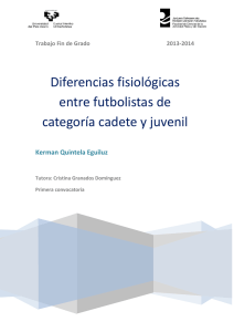 Diferencias fisiológicas entre futbolistas de categoría cadete y juvenil