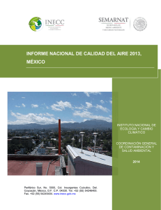 informe nacional de calidad del aire 2013, méxico