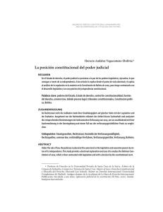 La posición constitucional del poder judicial