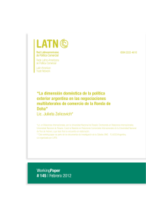 “La dimensión doméstica de la política exterior argentina en las