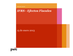 IFRS - Efectos Fiscales