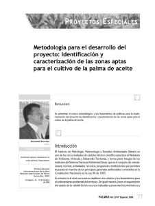 Metodología para el desarrollo del proyecto: Identificación y