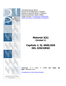 Material 3(b) Capítulo 1: EL ANÁLISIS DEL DISCURSO