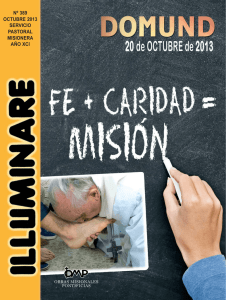 Nº 389 OCTUBRE 2013 SERVICIO PASTORAL MISIONERA AÑO XCI