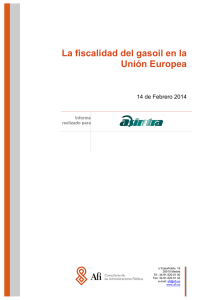 La fiscalidad del gasoil en la Unión Europea