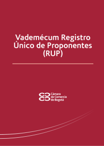 Vademécum Registro Único de Proponentes (RuP)
