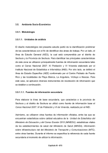 CAPÍTULO III LINEA BASE AMBIENTAL 3.5 Ambiente Socio