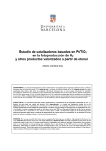 Estudio de catalizadores basados en Pt/TiO2 en la