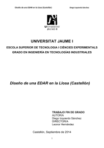 Diseño de una EDAR en la Llosa (Castellón)