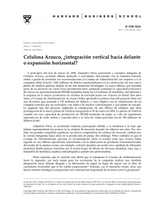 Celulosa Arauco, ¿integración vertical hacia delante o expansión