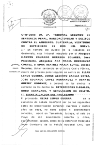 GUATEMALA, C.zi. C-49—2008 Of. 3°. TRIBUNAL SEGUNDO DE