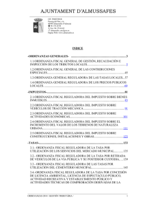 Texto de las Ordenanzas Fiscales para el ejercicio 2014.