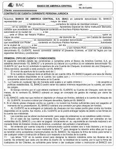 Contrato de Cuentas Corrientes