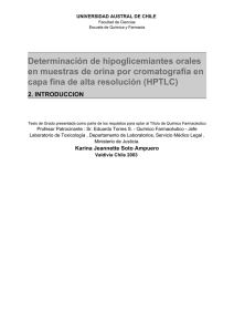 Determinación de hipoglicemiantes orales en muestras de orina por