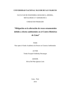 &ldquo;Mitigaci&oacute;n en la alteraci&oacute;n de rocas ornamentales debido a efectos