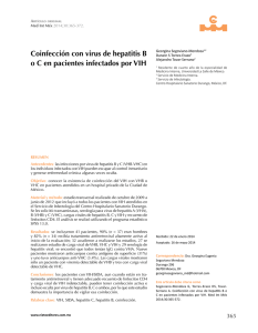 Coinfección con virus de hepatitis B o C en pacientes infectados por
