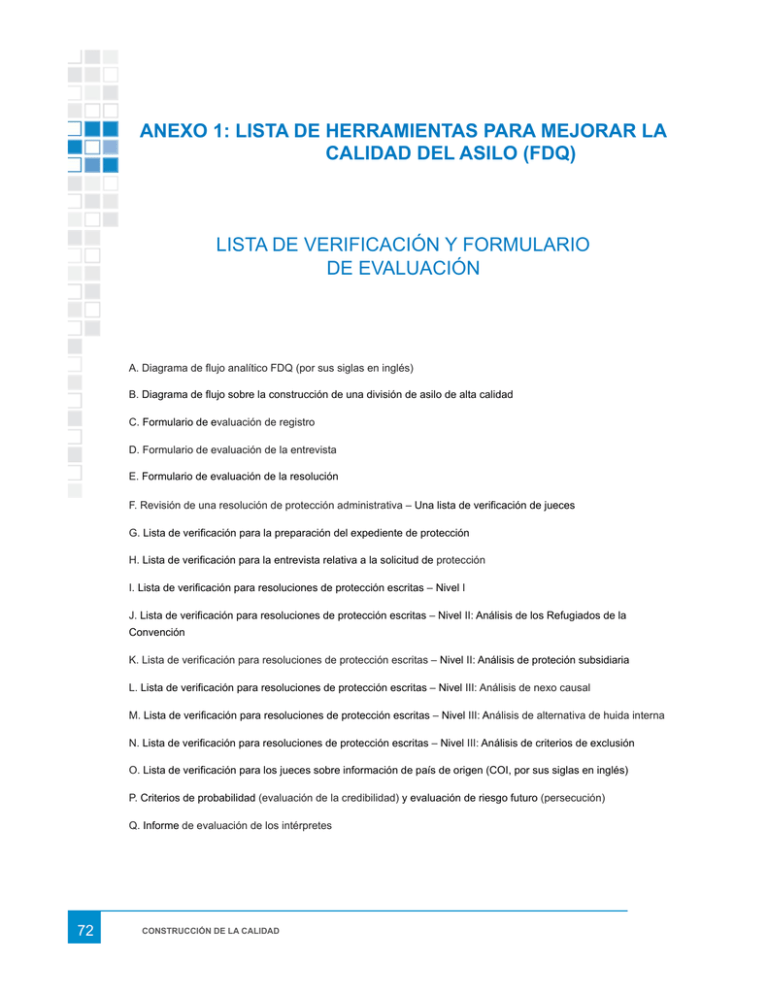 Lista De Verificación Y Formulario De Evaluación