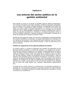 Los actores del sector público en la gestión ambiental