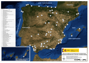 Mapa de humedales de importancia internacional españoles