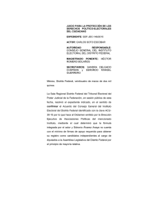 SDF-JDC-146/2015 - Tribunal Electoral del Poder Judicial de la