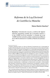 Reforma de la Ley Electoral de Castilla