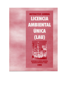 licencia ambiental única (lau) - Instituto Nacional de Ecología