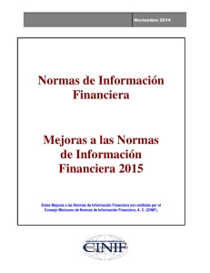 Normas de Información Financiera Mejoras a las Normas de