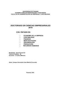 Doctorado en Ciencias Empresariales