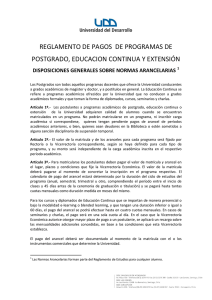 reglamento de pagos de postgrado educación continua y extensión