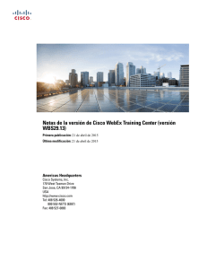 Notas de la versión de Cisco WebEx Training Center (versión