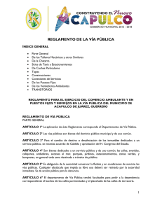 Reglamento de Vía Pública. - H. Ayuntamiento de Acapulco