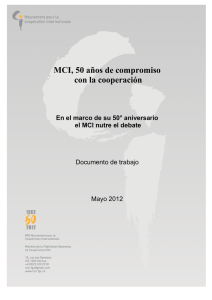 MCI, 50 años de compromiso con la cooperación En el marco de su