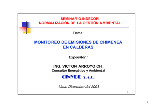 MONITOREO DE EMISIONES DE CHIMENEA EN CALDERAS