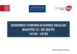 Comunicaciones Orale - Universidad de Murcia