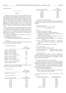 Ordenanza fiscal reguladora precio público agua - Vélez