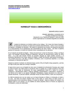 Humboldt viaja a Iberoamérica - Sociedad Geográfica de Colombia
