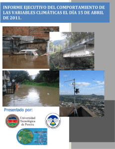 Informe Ejecutivo 15 de Abril - Red Hidroclimatológica de Risaralda