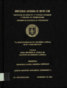 La inaplicabilidad del régimen laboral en el fuero militar