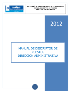 manual de descriptor de puestos direccion administrativa