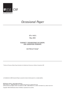 Occasional Paper CIIF - IESE Business School