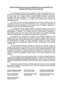 Carta de intenciones para la constitución de una asociación de