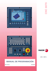 Manual de fresadora control Fagor 8070